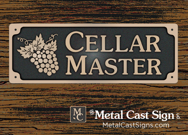 bronze CellarMaster door sign