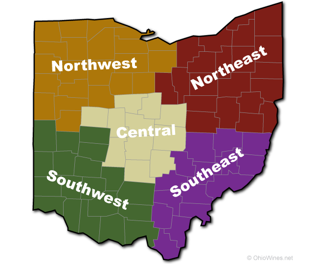 Map Ohio Wine Regions 
